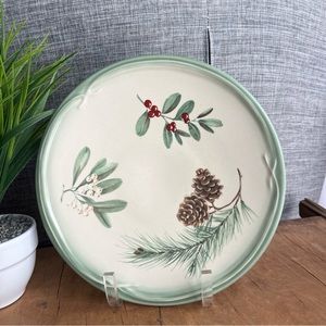 Pfaltzgraff Winterwood Side Plate 9.5” Greenery and Berries.